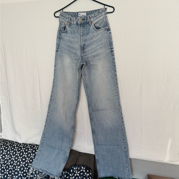 Zara Full Length Wide Leg Jeans - Picture 7 of 10